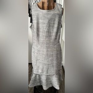Banana Republic Factory Tweed Fringe Dress Sz 16